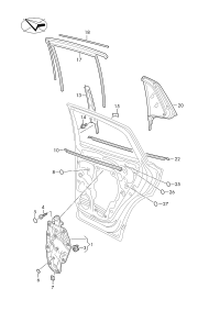 L3JD839462-WINDOW LIFT/GOLF/RH