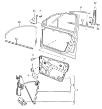 3B2837461-Window regulator without m