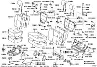 7266132030C0-BUTTON, REAR SEAT BACK LOCK RELEASE