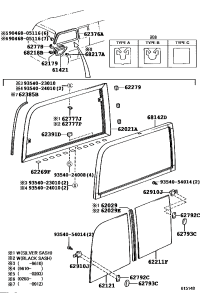 6217136080-GLASS, SIDE LOWER WINDOW