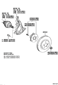 43550F4010-HUB & BEARING ASSY
