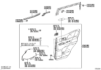 6817360100-WEATHERSTRIP, REAR DOOR GLASS, INNER RH