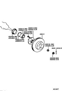 43502YC020-HUB & BEARING ASSY