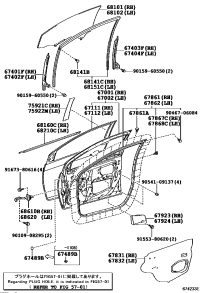 6786152200-WEATHERSTRIP, FRONT DOOR, RH