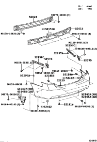 5215733010-SUPPORT, REAR BUMPER SIDE, NO.2 RH