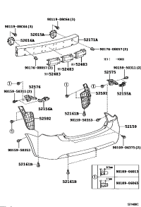 5201552070-ARM SUB-ASSY, REAR BUMPER, RH