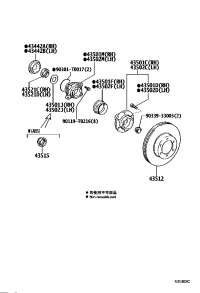 435020K050-HUB & BEARING ASSY
