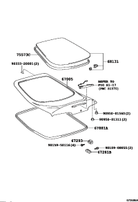6788114130-WEATHERSTRIP, BACK