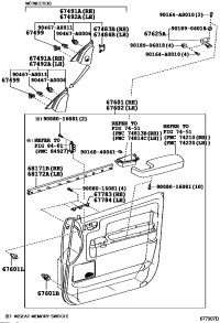 676100C550C1-BOARD SUB-ASSY, FRONT DOOR TRIM, RH