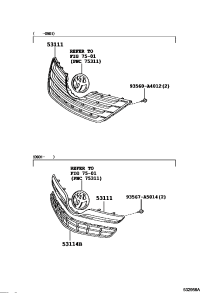 5310133220-GRILLE, RADIATOR