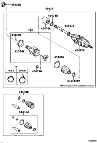 0442833030-BOOT KIT, FRONT DRIVE SHAFT, IN & OUTBOARD, LH