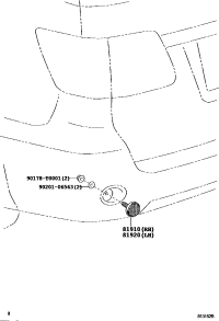 819100K010-REFLECTOR ASSY, REFLEX, RH/LH