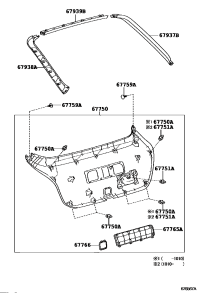 6775021080B0-BOARD ASSY, BACK DOOR TRIM