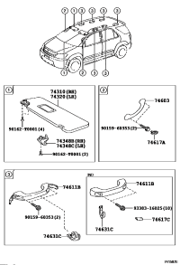 743480K010E1-HOLDER, VISOR, RH/LH