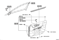 6749130180-GARNISH, FRONT DOOR LOWER FRAME BRACKET, RH
