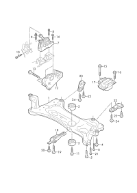 3QF199868D-RUBBER MOUNTING/A4/A6/A8/2009