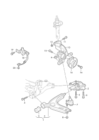 3QF407182A-RUBBER MOUNTING/A4/A6/A8/2009