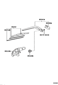 8524152170-ARM, REAR WIPER