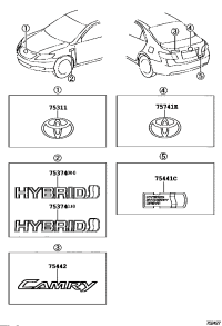 7531133130-EMBLEM, RADIATOR GRILLE (OR FRONT PANEL)