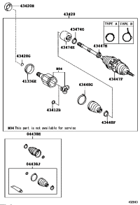 4342048060-SHAFT ASSY, FRONT DRIVE, LH