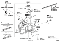 6817248051-WEATHERSTRIP, FRONT DOOR GLASS, INNER LH