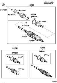 4342052250-SHAFT ASSY, FRONT DRIVE, LH