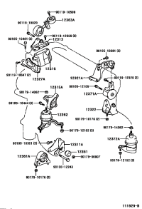 1237128010-INSULATOR, ENGINE MOUNTING, REAR