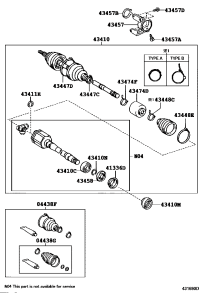 0443733040-BOOT KIT, FRONT DRIVE SHAFT INBOARD JOINT, RH