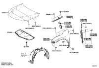 5338978021-SEAL, HOOD TO FRONT FENDER, LH