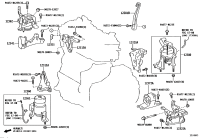 1238025060-INSULATOR ASSY, ENGINE MOUNTING, REAR