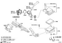 17881F2080-HOSE, AIR CLEANER, NO.1