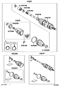 4342021070-SHAFT ASSY, FRONT DRIVE, LH