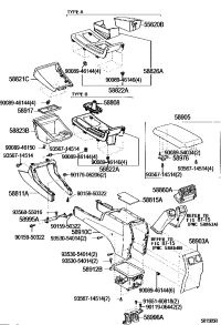 58976YA011-STRIKER, CONSOLE COMPARTMENT DOOR LOCK