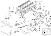 11151247903-RADIATOR HOSE W124/E200/E220