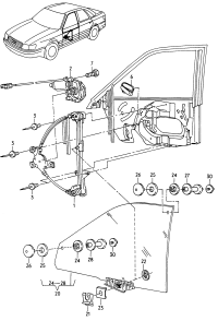 4D0837461-Window regulator without m