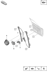 9A7837461-Window regulator without m