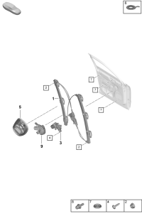 9Y0837461C-Window regulator without m