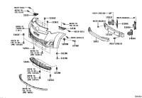 5316452060-BRACKET, FRONT BUMPER STONE DEFLECTOR, NO.1