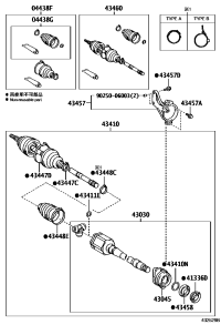 434708Z007-SHAFT ASSY, FRONT DRIVE OUTBOARD JOINT, RH