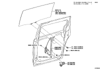6980308040-REGULATOR SUB-ASSY, REAR DOOR WINDOW, RH