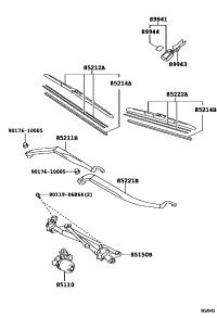 8521233250-BLADE, FR WIPER, RH