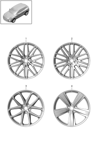 95B601025HJQO1-Alloy wheel Black turned a