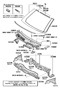 5338352100-SEAL, HOOD TO COWL TOP