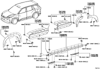 75602YL030-MOULDING SUB-ASSY, FRONT FENDER, LH