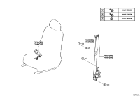 73210YL020C4-BELT ASSY, FRONT SEAT OUTER, RH