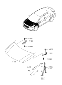 79110A7600-Hinge, Hood, LH