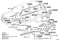 5384835140-MOULDING SUB-ASSY, FRONT FENDER, LH