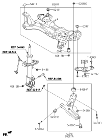 54500A7000-ARM COMPLETE-FR LWR,LH