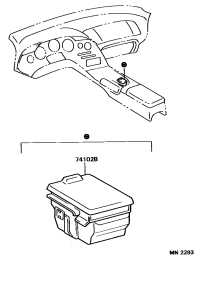 7410214130-BOX SUB-ASSY, FRONT ASH RECEPTACLE